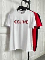 CELINE(セリーヌ)高密度二本糸シルケットコットン半袖Tシャツスーパーコピー