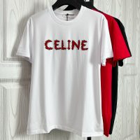 CELINE(セリーヌ)高密度二本糸シルケットコットン半袖Tシャツスーパーコピー