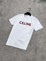 CELINE(セリーヌ)高密度二本糸シルケットコットン半袖Tシャツスーパーコピー
