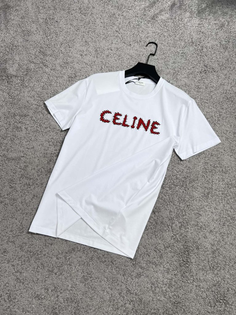 CELINE(セリーヌ)高密双股丝光棉半袖Tシャツスーパーコピー