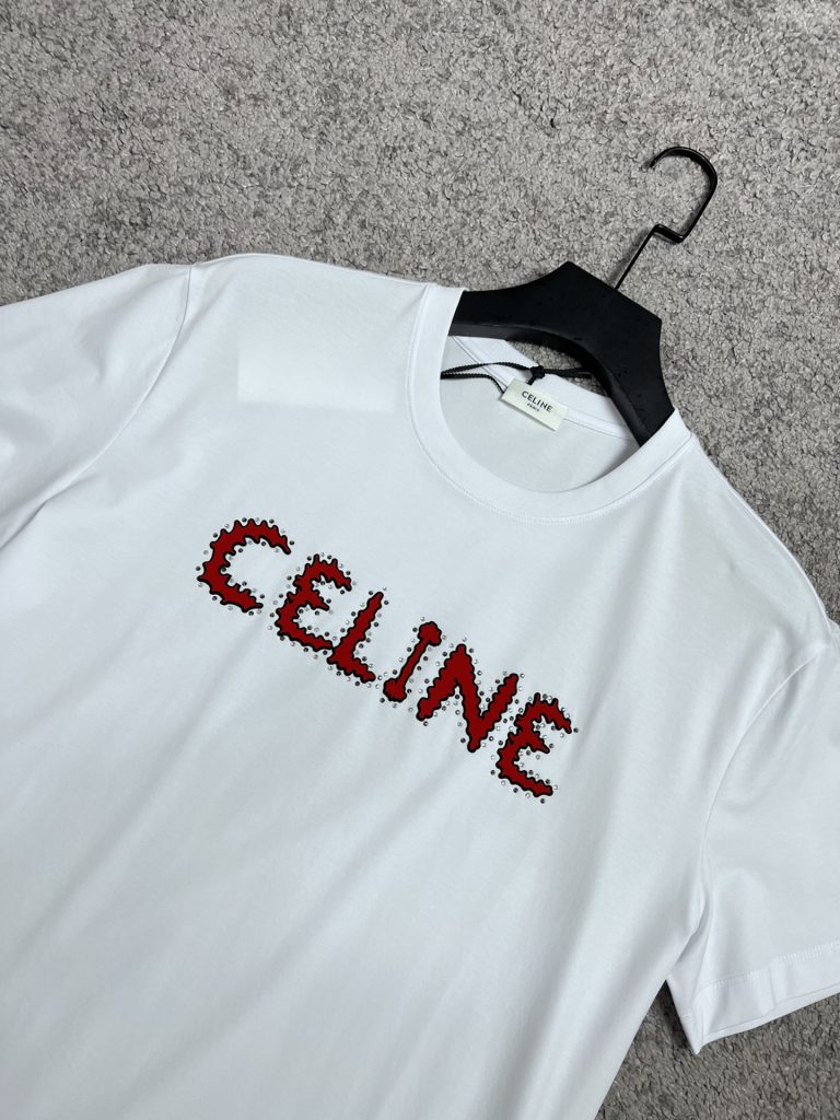 CELINE(セリーヌ)高密双股丝光棉半袖Tシャツスーパーコピー