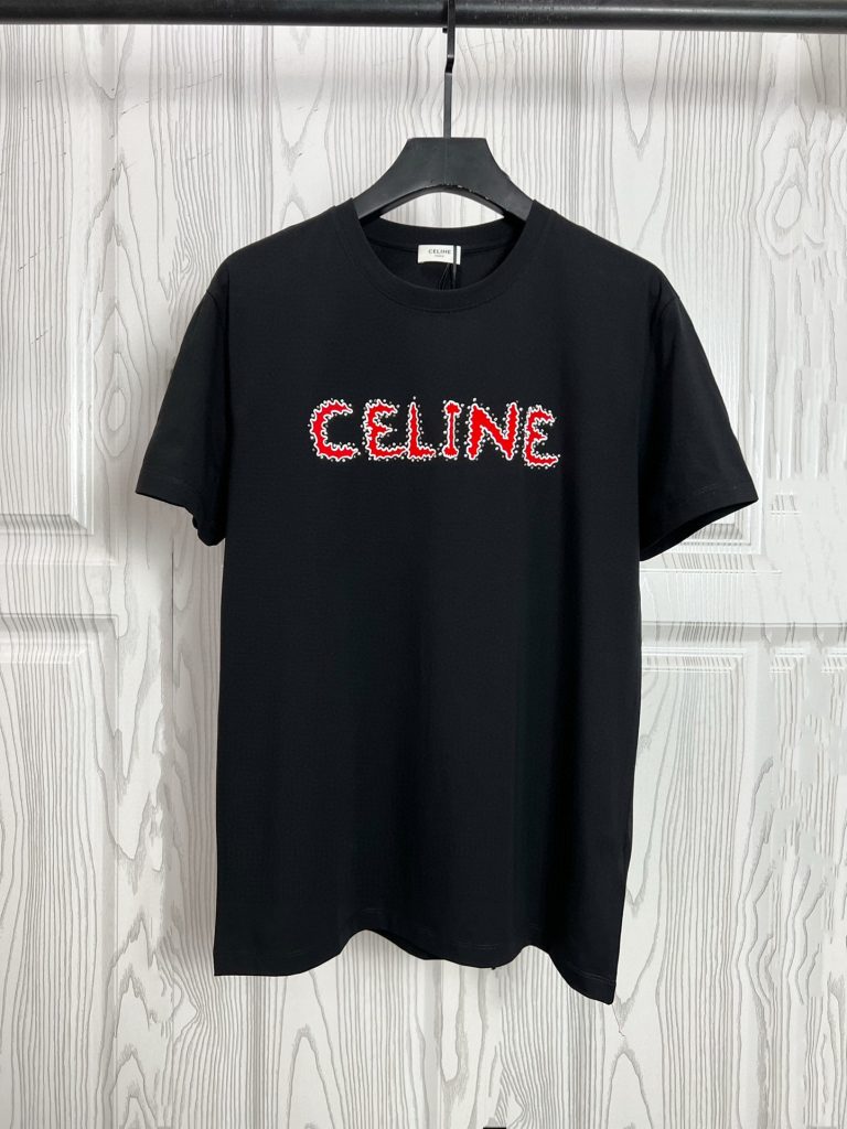 CELINE(セリーヌ)高密双股丝光棉半袖Tシャツスーパーコピー