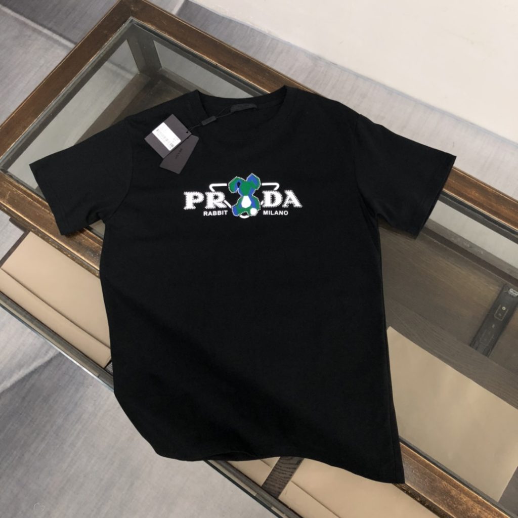 PRADA(プラダ)2024新作輸入100%コットン 半袖Tシャツコピー