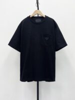 PRADA(プラダ)2024新作三角布ラベルラウンドネック半袖 コピー