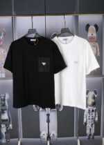 PRADA(プラダ)2024春夏胸ポケット半袖Tシャツ男女兼用スーパーコピー