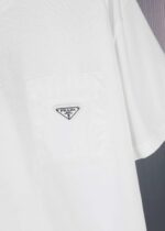 PRADA(プラダ)2024春夏胸ポケット半袖Tシャツ男女兼用スーパーコピー