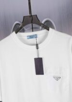 PRADA(プラダ)2024春夏胸ポケット半袖Tシャツ男女兼用スーパーコピー