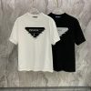 PRADA(プラダ)2024春夏ハイストリートスタイルファッション ラウンドネック半袖Tシャツスーパーコピー