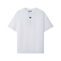 PRADA(プラダ)春新作定番三角形のロゴラウンドネック半袖Tシャツ男女兼用コピー