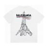 BALENCIAGA(バレンシアガ)偽物バレンシアガ最新鉄塔の波プリントレジャー半袖Ｔシャツ激安通販
