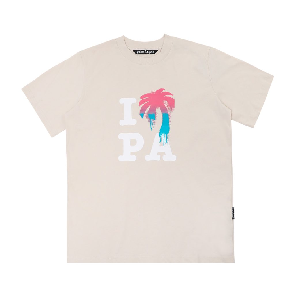 PalmAngels （パームエンジェルス） 定番コピー ヤシのアルファベットlogeカジュアル半袖Tシャツ 