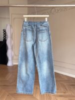 Acne Studios(アクネ ストゥディオズ)コピーレトロな帯域の緩い広い脚ズボンアルファベットはジーパンを刺繍します