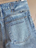 Acne Studios(アクネ ストゥディオズ)コピーレトロな帯域の緩い広い脚ズボンアルファベットはジーパンを刺繍します