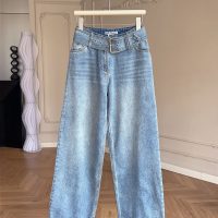 Acne Studios(アクネ ストゥディオズ)コピーレトロな帯域の緩い広い脚ズボンアルファベットはジーパンを刺繍します