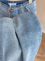 Acne Studios(アクネ ストゥディオズ)コピーレトロな帯域の緩い広い脚ズボンアルファベットはジーパンを刺繍します