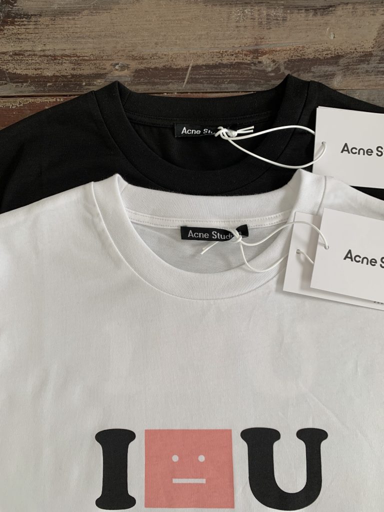 Acne Studios(アクネ ストゥディオズ)コピー表情アルファベットプリントのゆったりしたカップル半袖Ｔシャツ通販