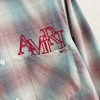 AMI PARIS（アミ・パリス）コピー刺しゅうチェック長袖シャツ通販