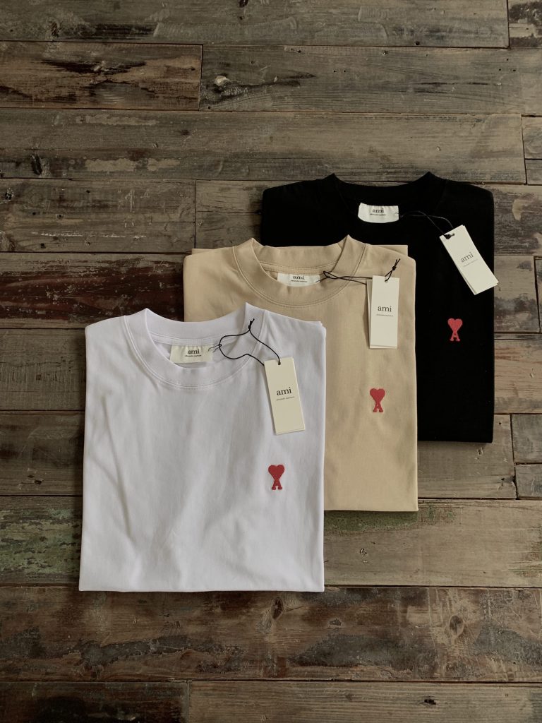 AMI PARIS（アミ・パリス）スーパーコピー シンプル風ハートプリントおしゃれカジュアルTシャツ