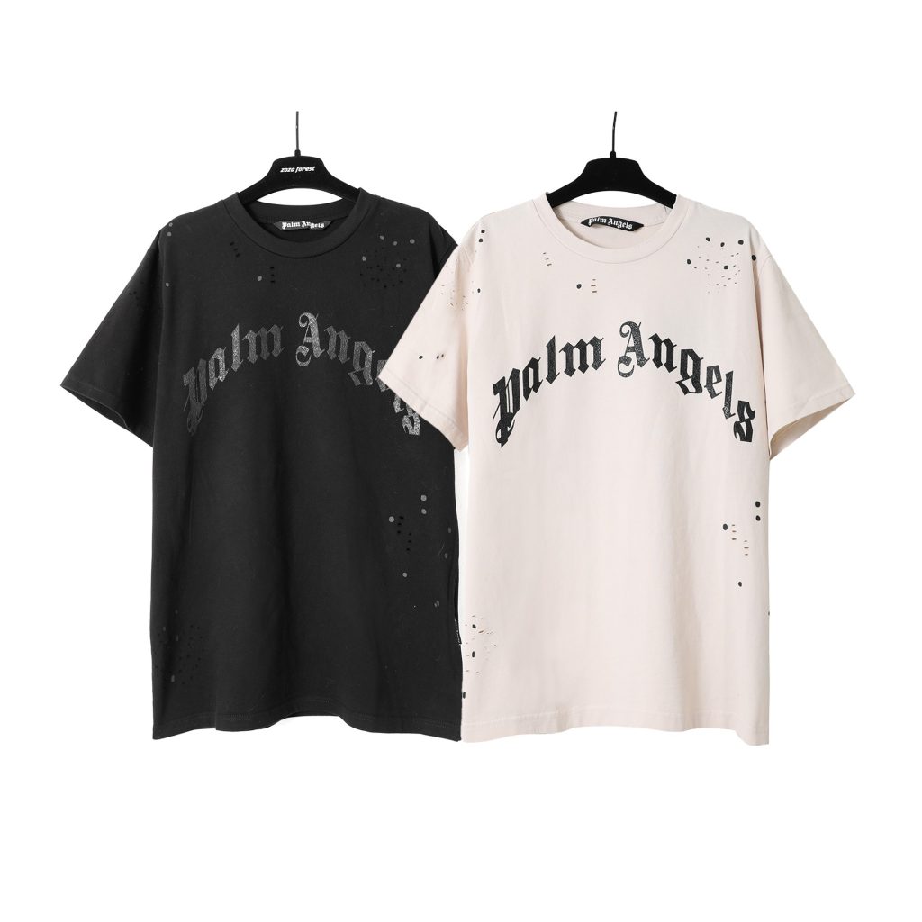 PalmAngels （パームエンジェルス）n級品 穴あきプリントトレンドTシャツ 通販