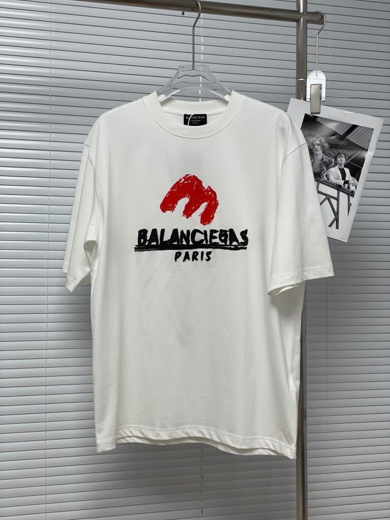 BALENCIAGA(バレンシアガ)  スーパーコピー プリントアルファベットロゴカジュアルペアTシャツ 通販