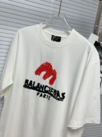 BALENCIAGA(バレンシアガ) スーパーコピー プリントアルファベットロゴカジュアルペアTシャツ 通販