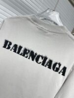 BALENCIAGA(バレンシアガ) コピー 墨染プリントアルファベットTシャツ
