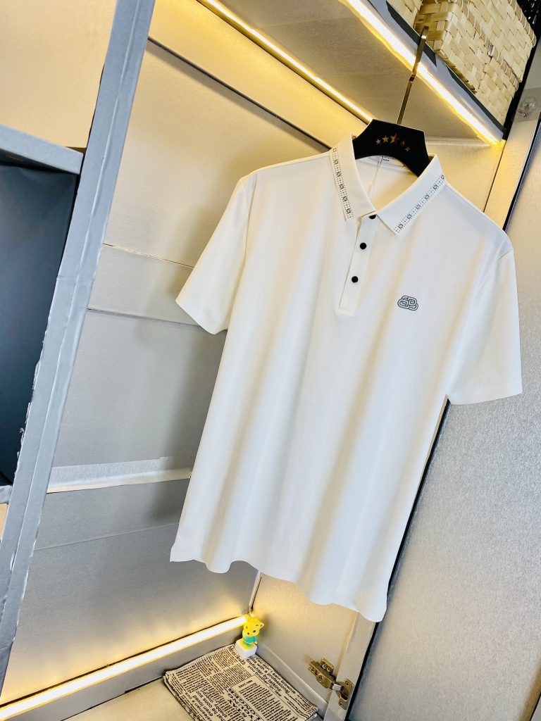 BALENCIAGA(バレンシアガ )  2024最新作 n級品 折り襟半袖ポロシャツ