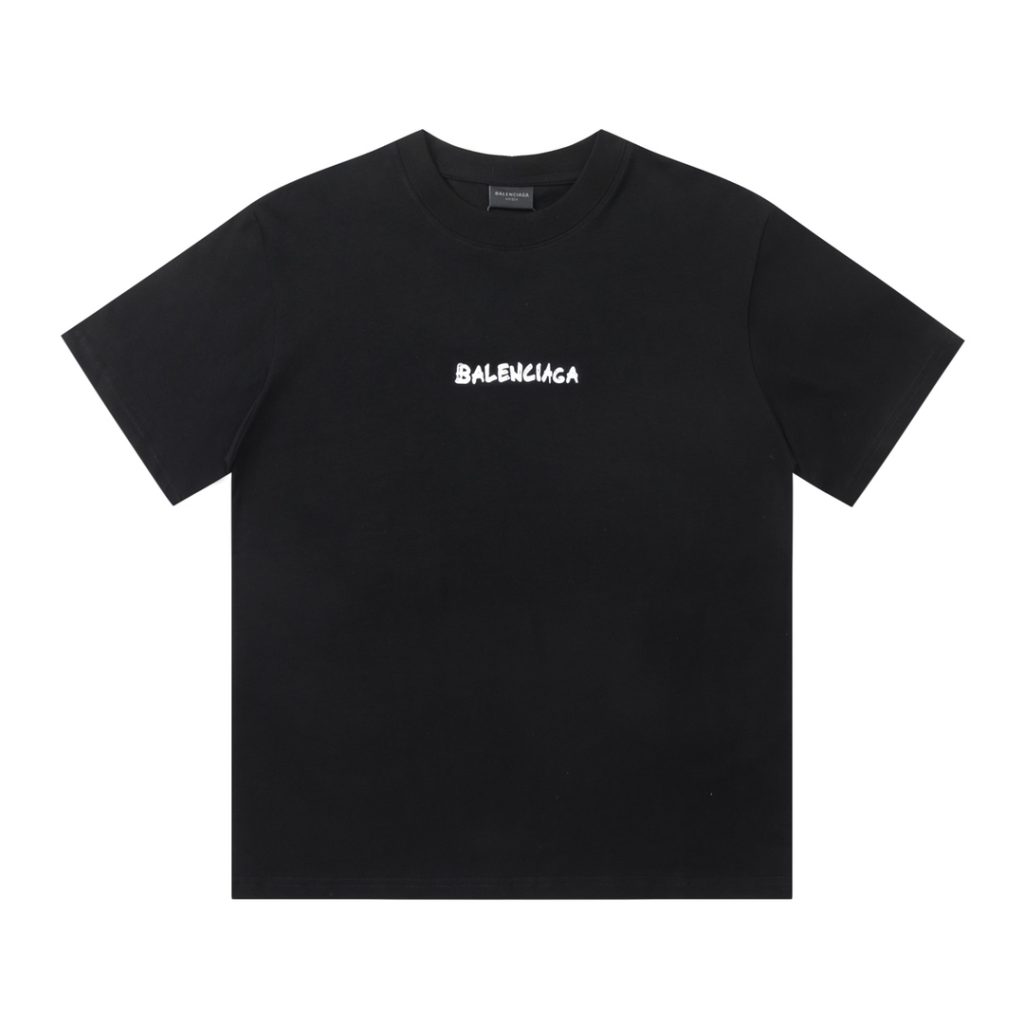 BALENCIAGA(バレンシアガ)  偽物  アルファベットプリント半袖Tシャツ