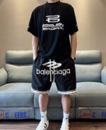 BALENCIAGA(バレンシアガ) スーパーコピー アルファベット刺繍ビッグロゴカジュアルショートパンツ