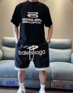 BALENCIAGA(バレンシアガ) スーパーコピー アルファベット刺繍ビッグロゴカジュアルショートパンツ