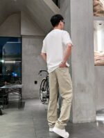 BALENCIAGA(バレンシアガ) コピー メンズロゴプリントストレッチカジュアルパンツ 通販
