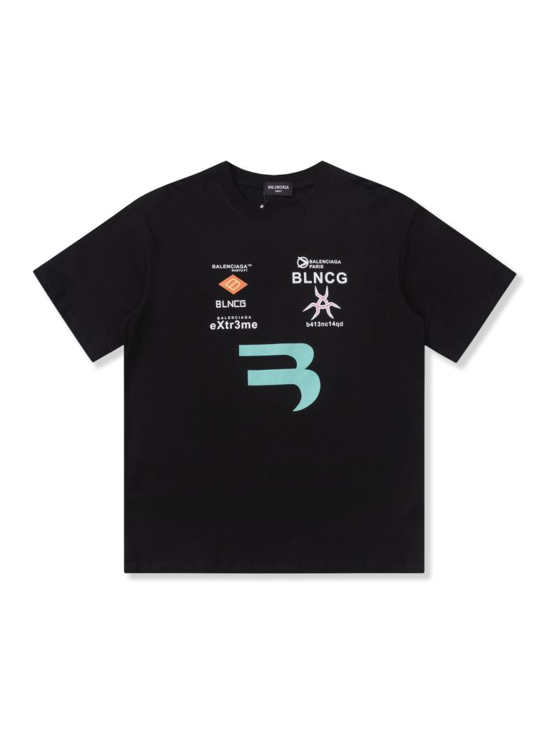 BALENCIAGA(バレンシアガ)  スーパーコピー ロゴ融合プリントアルファベットTシャツ半袖