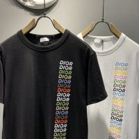 DIOR(ディオール) コピー 芸能人 MultiプリントTシャツオシャレでカジュアルな半袖Tシャツ