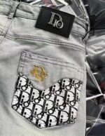 DIOR(ディオール)2024新作刺繍 偽物 トレンドカジュアルジーンズ 激安通販