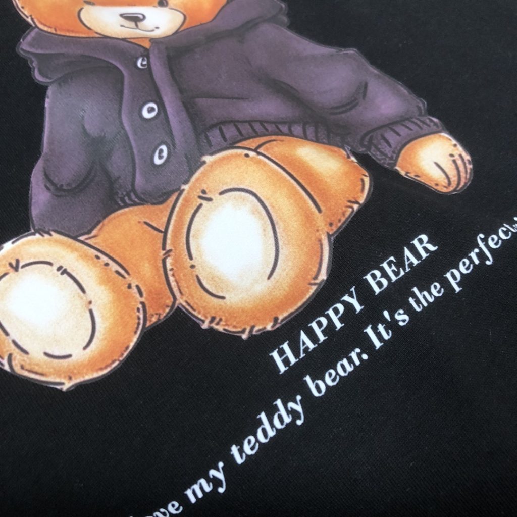 DIOR（ディオール） 24春夏最新作 偽物 熊ちゃんプリント半袖ラウンドネックTシャツ 激安通販
