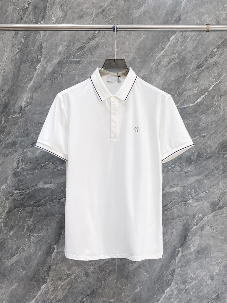 DIOR（ディオール）夏の新作 偽物 アルファベットロゴ男性折り襟ポロシャツ 通販