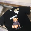 DIOR（ディオール） 24春夏最新作 偽物 熊ちゃんプリント半袖ラウンドネックTシャツ 激安通販