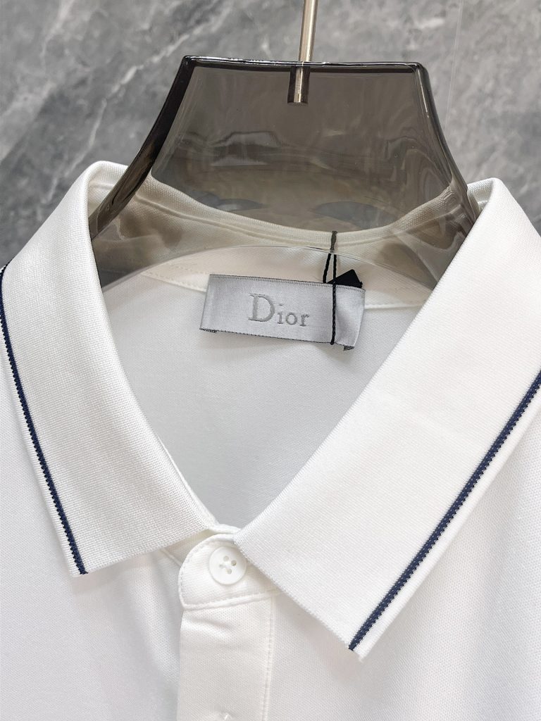 DIOR（ディオール）夏の新作 偽物 アルファベットロゴ男性折り襟ポロシャツ 通販