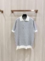 DIOR（ディオール）コピー ジャカードニットPoloオシャレでカジュアル半袖 激安通販