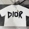 DIOR（ディオール） 偽物 アルファベットロゴプリントおしゃれカジュアルTシャツ