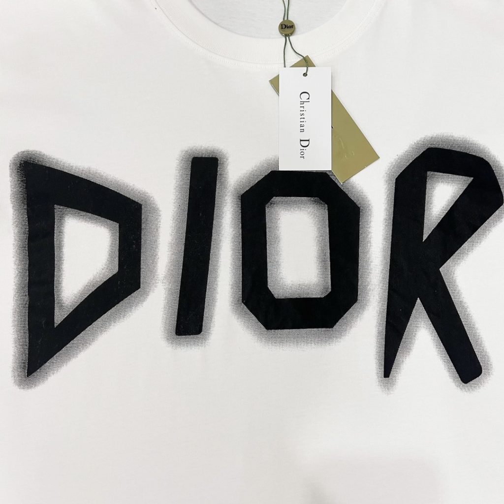 DIOR（ディオール） 偽物 アルファベットロゴプリントおしゃれカジュアルTシャツ