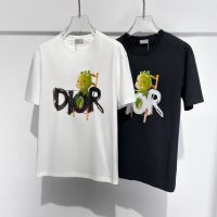 DIOR（ディオール）偽物 アルファベットロゴ漫画恐竜ペア半袖Tシャツ