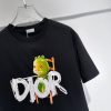 DIOR（ディオール）偽物 アルファベットロゴ漫画恐竜ペア半袖Tシャツ