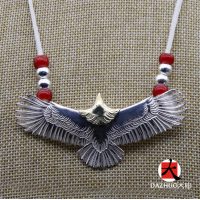 Goro’s（ゴローズ） 高橋吾郎 偽物 鷹セット大鷹ペンダント革紐ネックレス925純銀金頭鷹