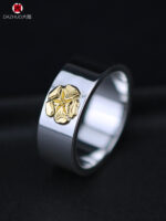 Goro’s（ゴローズ） 高橋吾郎 偽物 18k金バラ花指輪925純銀手作りシルバーアクセサリー