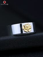 Goro’s（ゴローズ） 高橋吾郎 偽物 18k金バラ花指輪925純銀手作りシルバーアクセサリー