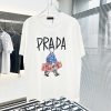 PRADA(プラダ)偽物アルファベット動画人物丸襟の短いＴ激安通販