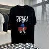PRADA(プラダ)偽物アルファベット動画人物丸襟の短いＴ激安通販