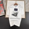 PRADA(プラダ)偽物2024年夏新品芸能人重ね三角形プリントカップル半袖