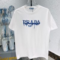 PRADA(プラダ) コピー ロゴ落書き刺繍オシャレカジュアル半袖Tシャツ